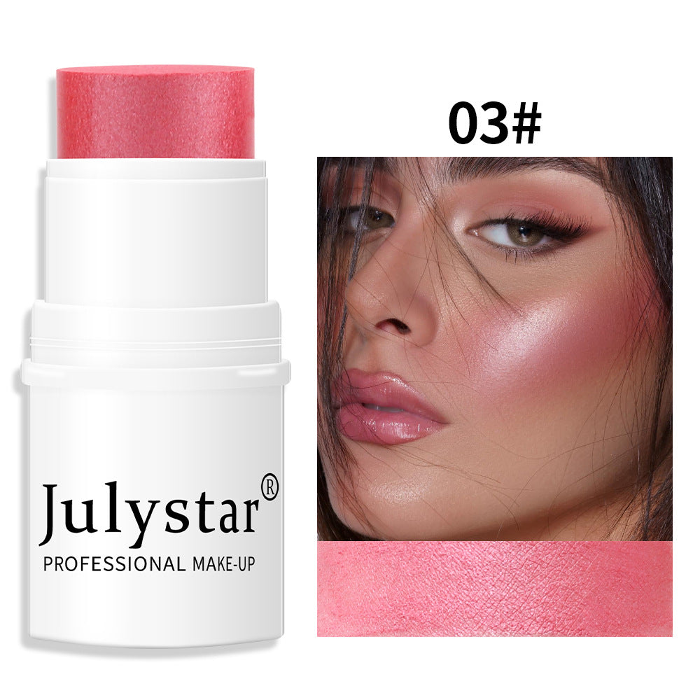 Multi Purpose Highlighting Blush Stick Matte Color Stick for Cheeks Eyeshadow Lips 6 Colors