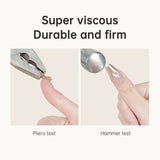 Solid Patch Nail Glue Kit - High Capacity, Ultra Strong Adhesion, Long-lasting, Safe for Natural Nails, Easy to Remove