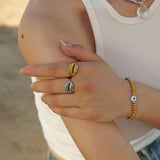 Trendy Stainless Steel Lip Design Ring, Women's Adjustable Size Ring with Lips Jewelry Gift