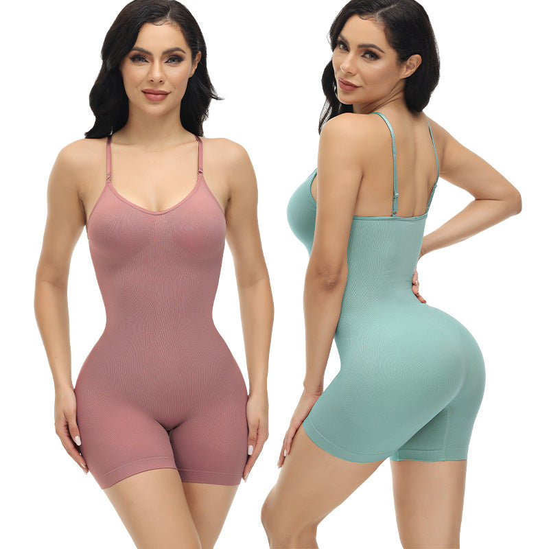 Seamless One-Piece Shapewear for Women with Abdominal and Hip Lifting