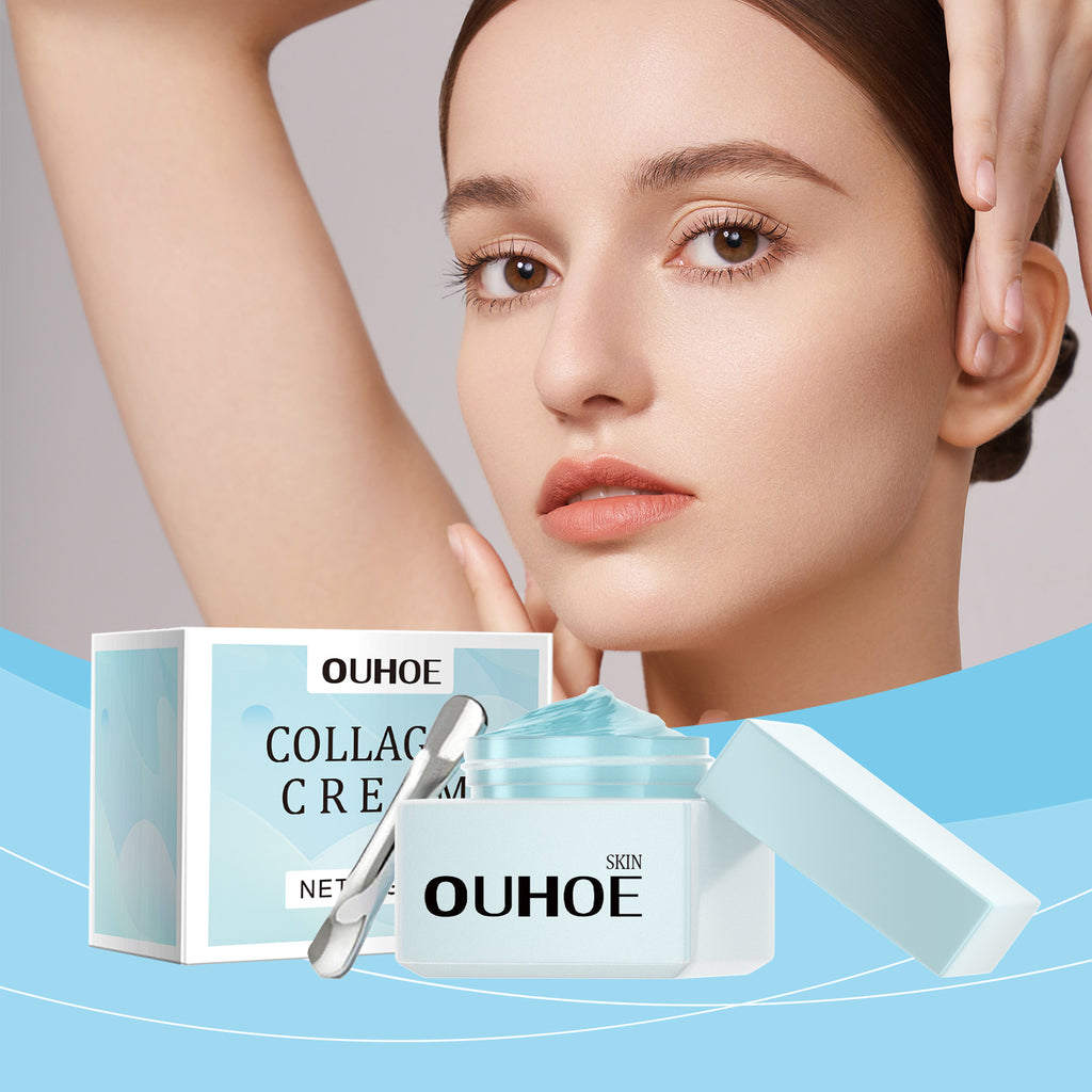 Collagen Face Cream with Scoop, Gentle Moisturizing And Firming Anti-Aging Delicate Skin Care Cream