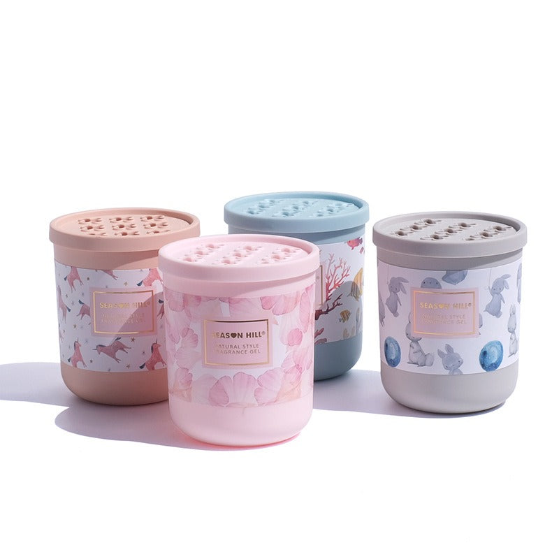 Car Balm Solid Perfume No-Heat Aromatherapy for Bathroom Kitchen Bedroom Air Freshener Cute Car Incense