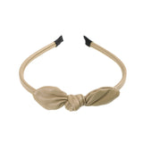 Leather Bow Small Headband