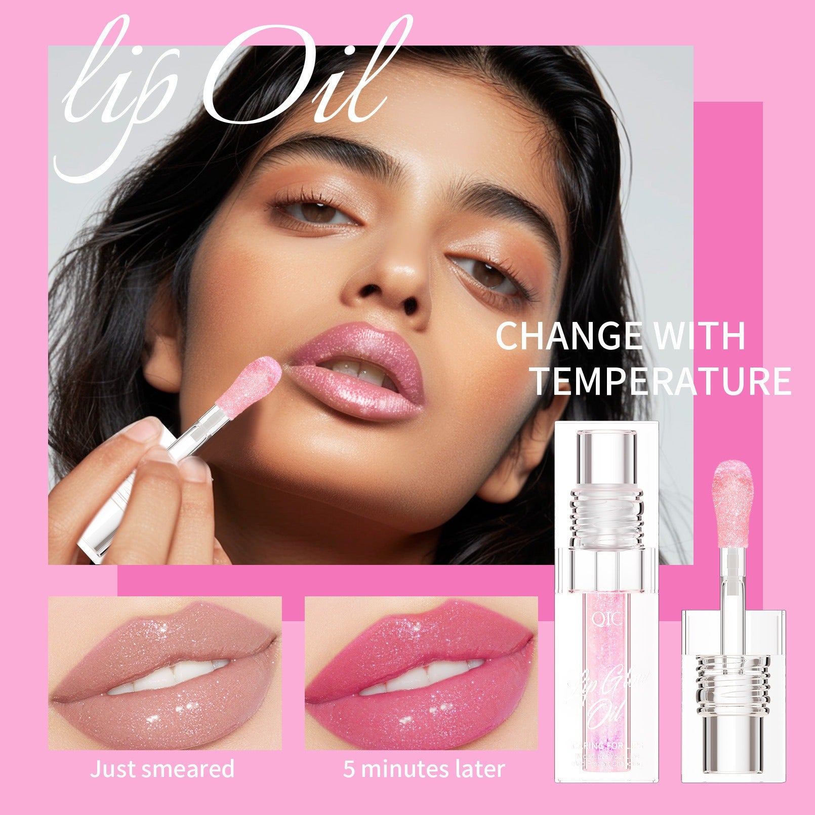Color-changing Lip Oil Moisturizing Lip Gloss Oil