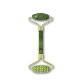 Jade Scraping Plate Roller Massage Stick Zinc Alloy Flower Stand Double Head Rollers