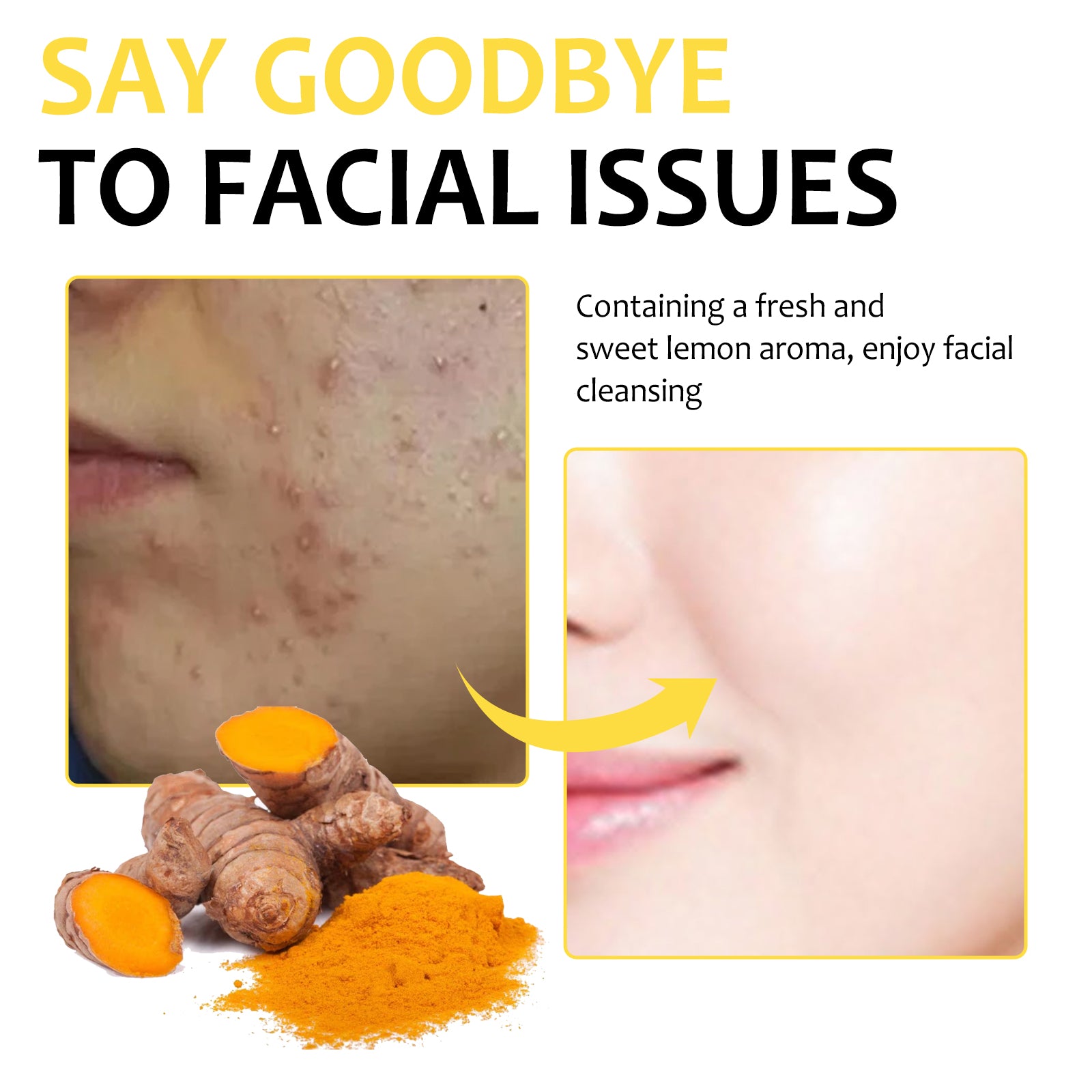 Turmeric Cleansing Pad Deeply Cleanses Skin, Removes Dirt, Controls Oil And Softens Exfoliated And Tender Skin
