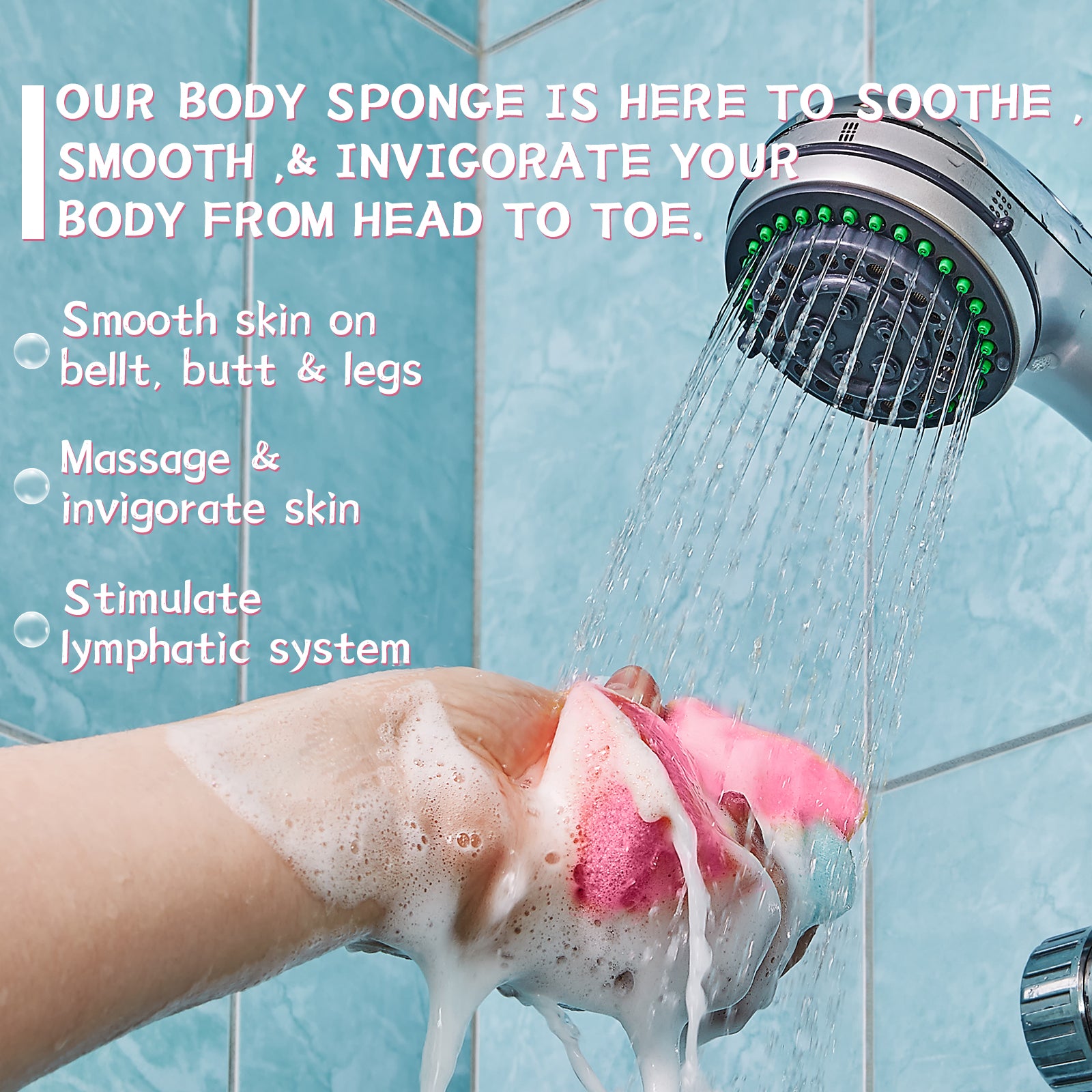 Aromatherapy Body Sponge, Firming Skin Cleansing Sponge