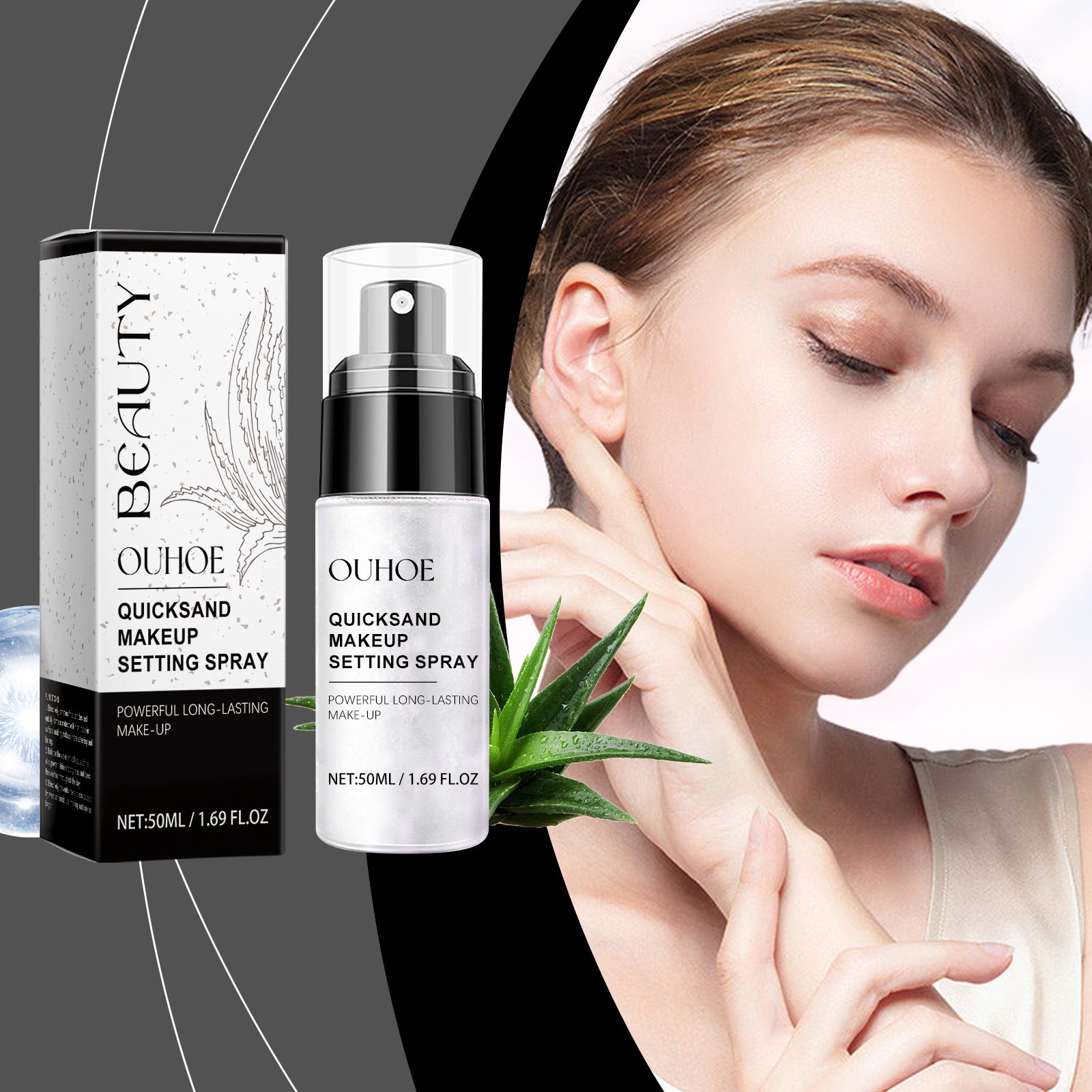 Quicksand Makeup Setting Spray, Natural Lightweight Multi-Effect Mist Refreshing Makeup Spray