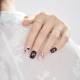 Gel Nail Art Patches Semi-Cured UV Light Nail Stickers Waterproof 16 Patch Sets with Many Designs Halloween Christmas Nail Art