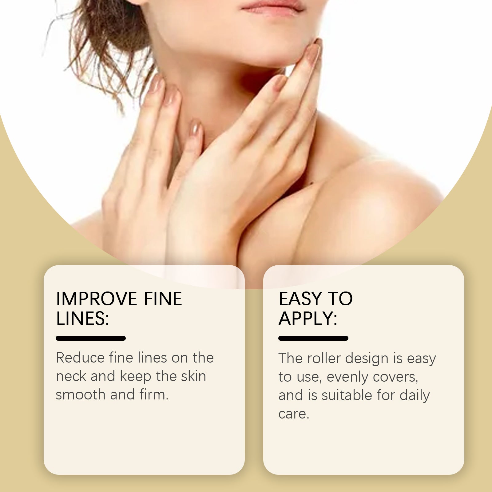 Neck Skin Care Roller Cream, Neck Moisturizing Hydrating Firming, Smooth And Delicate Cream