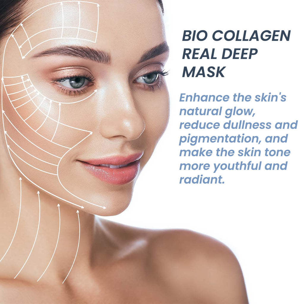 Bio-Collagen Real Deep Mask Moisturizing Anti-Wrinkle Fade Out Fine Lines Smooth Water Skin Mask