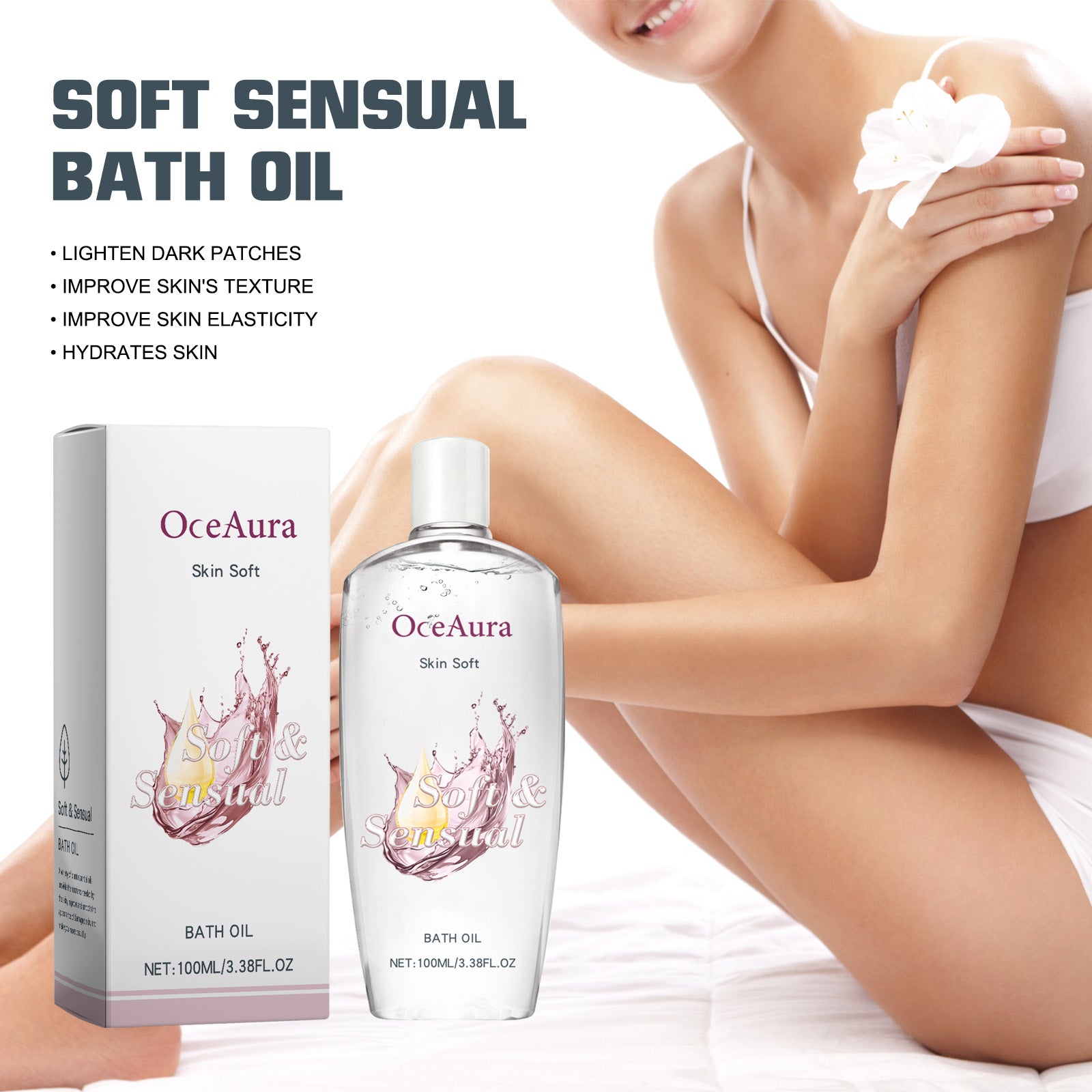 Soft Sensual Bath Oil Moisturizing Skin Brightening Skin Deep Treatment Oil