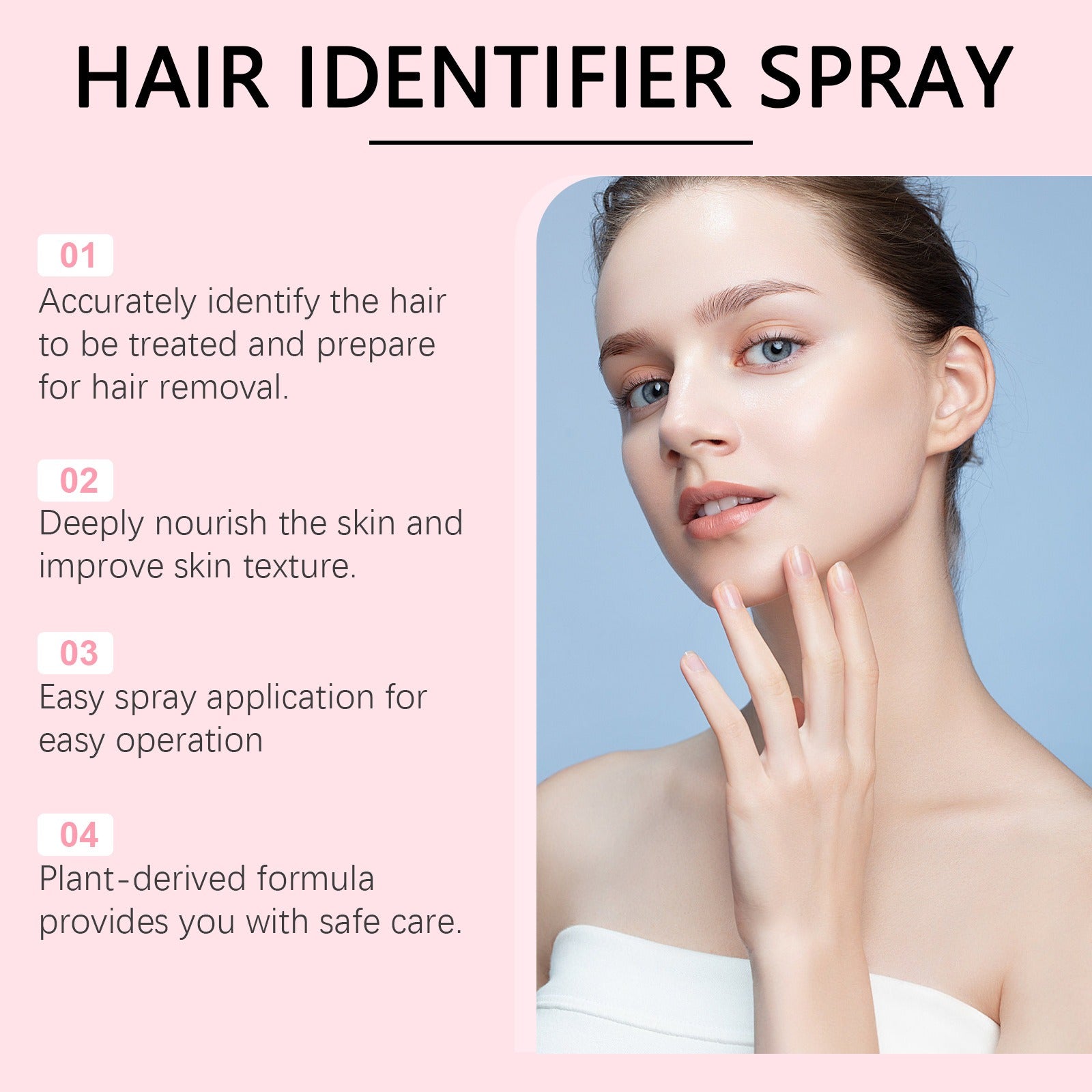 Hair Identifier Spray For Face Shaving Mild Formula Face Spray Hair Removal 100ml