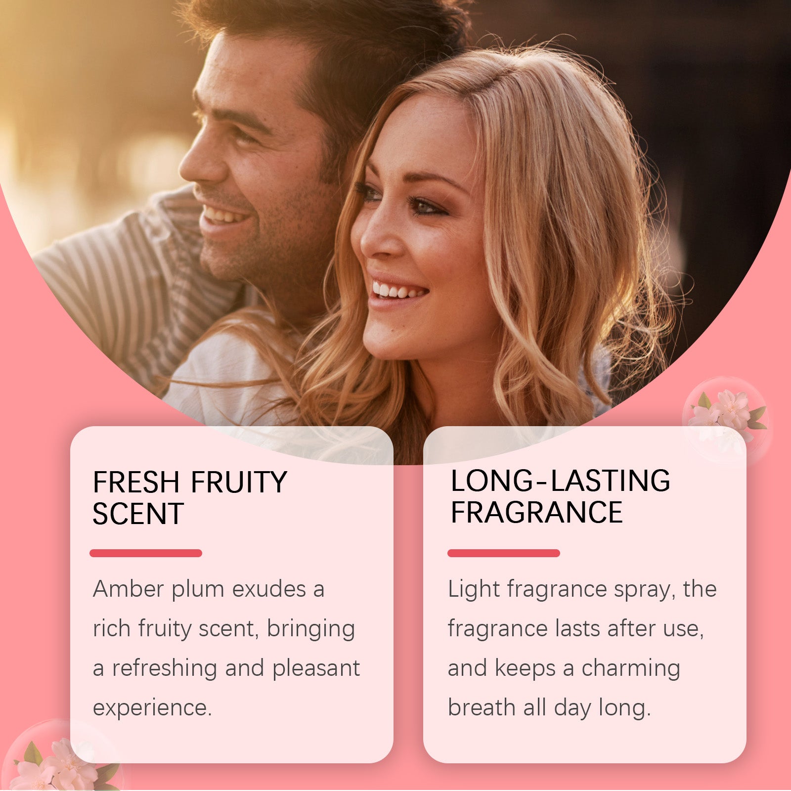 Amber Fruity Plum Body Perfume Spray, Light Fragrance with Natural Fresh And Non Greasy Formula