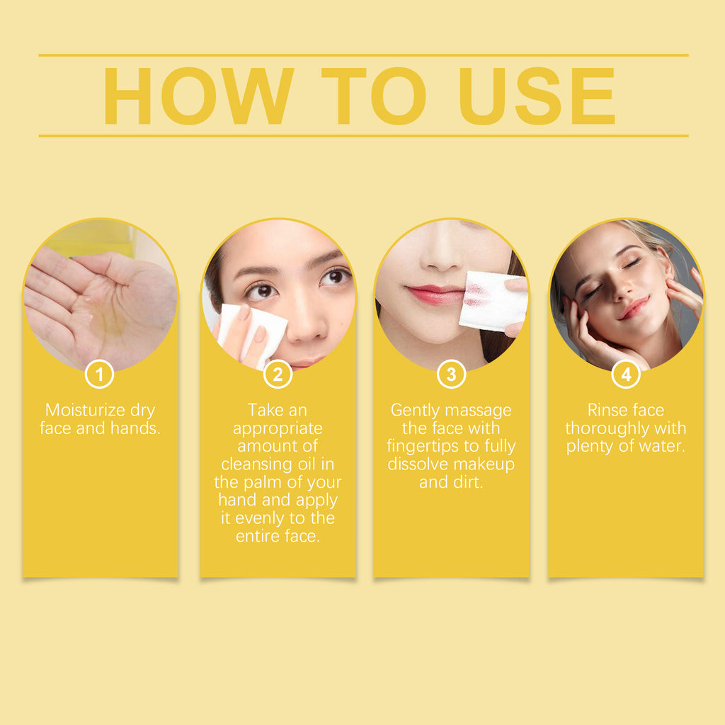 Ginger Lemon Cleansing Oil, Remove Makeup and Clean Pores Gentle, Refreshing Cleansing Oil