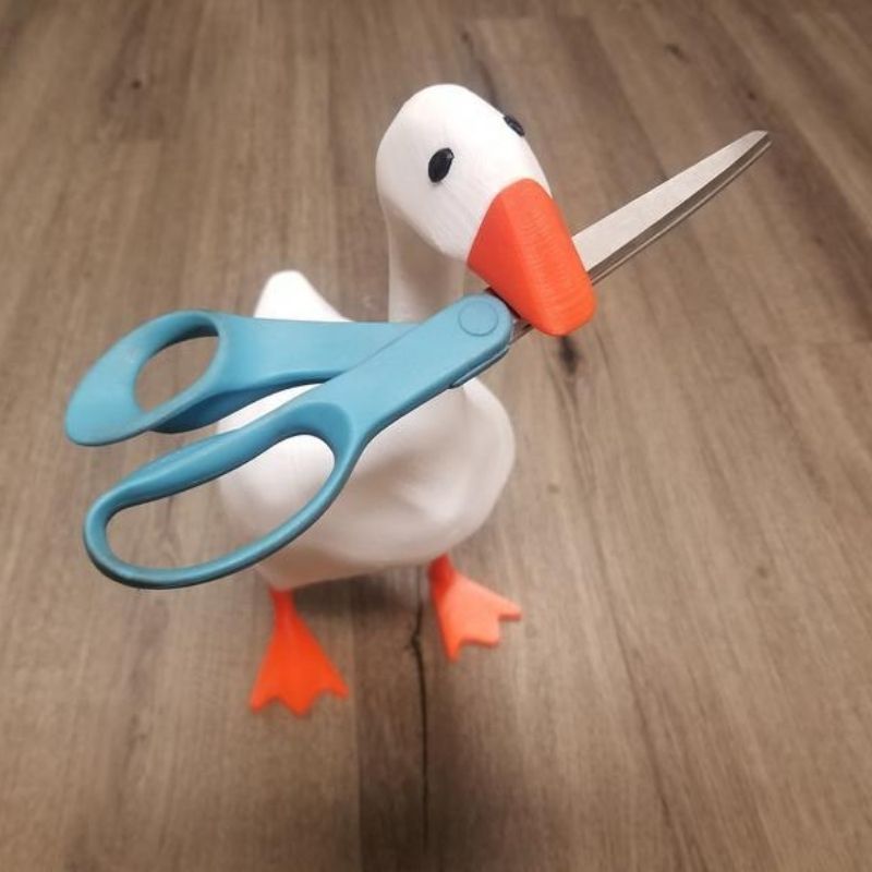 Cute Duck Magnetic Statue Holder for Household Products Resin Decoration