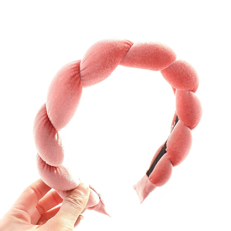 Velvet Plush Headband Autumn and Winter Style Velvet Sponge Braid Headband