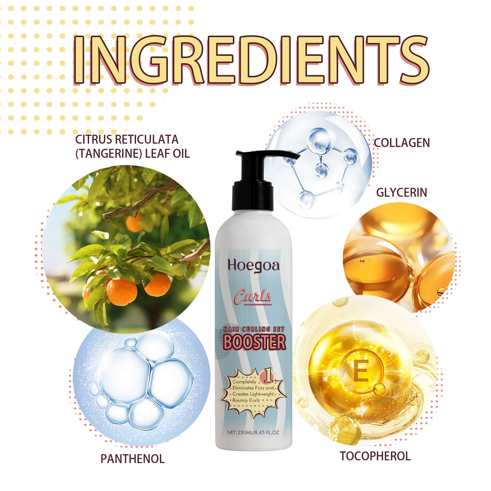 Hair Care Set for Curls, Moisturizing Hair Curly Styling Moisturizing Leave-In Hair Care