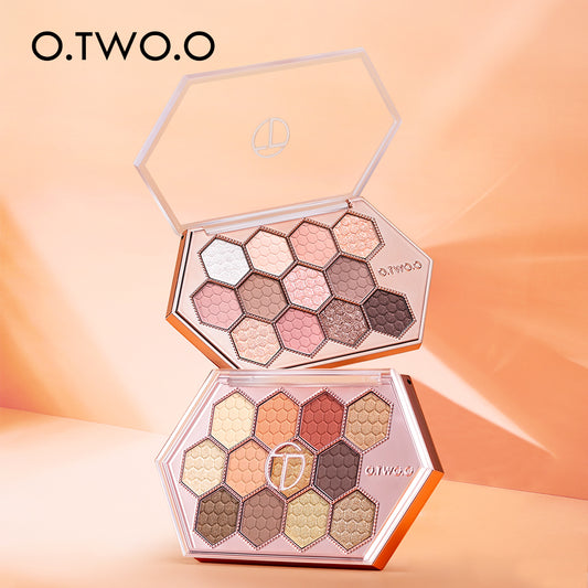 Honeycomb Diamond Eyeshadow Palette Taro Powder Natural Eyeshadow 12 Colors