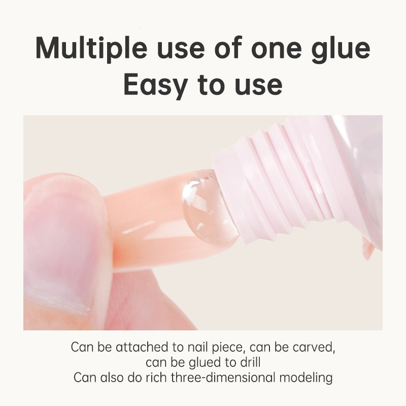 Solid Patch Nail Glue Kit - High Capacity, Ultra Strong Adhesion, Long-lasting, Safe for Natural Nails, Easy to Remove
