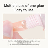 Solid Patch Nail Glue Kit - High Capacity, Ultra Strong Adhesion, Long-lasting, Safe for Natural Nails, Easy to Remove
