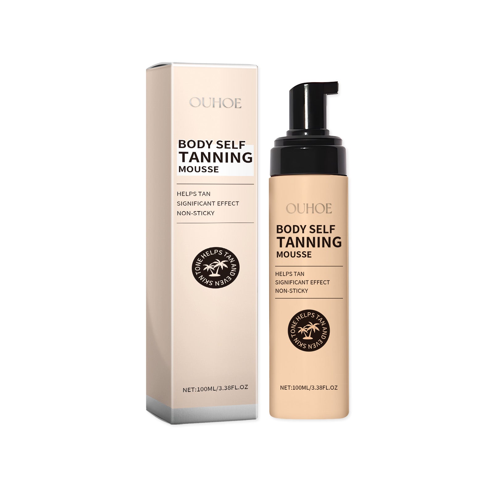 Self Tanning Body Mousse, Moisturizes And Evenly Darkens Skin Tone