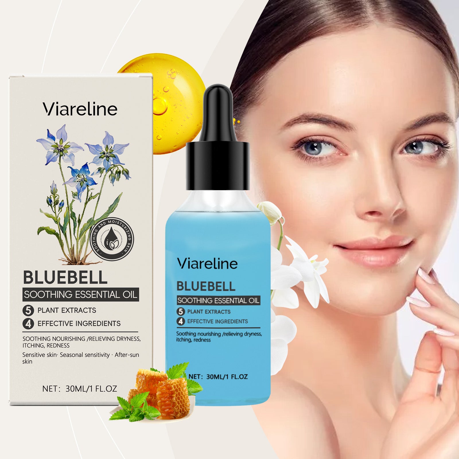 Blue Bell Soothing Essence Oil Hydrating Skin Nourishing Face Oil