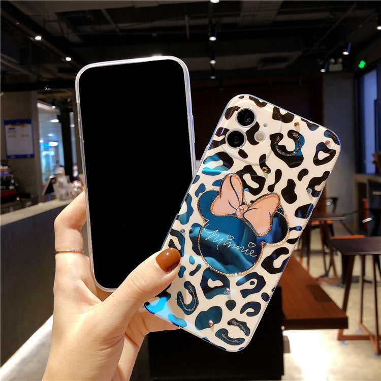 Leopard-Print Minnie for iPhone Mobile Phone Case Cover 7/8p Case