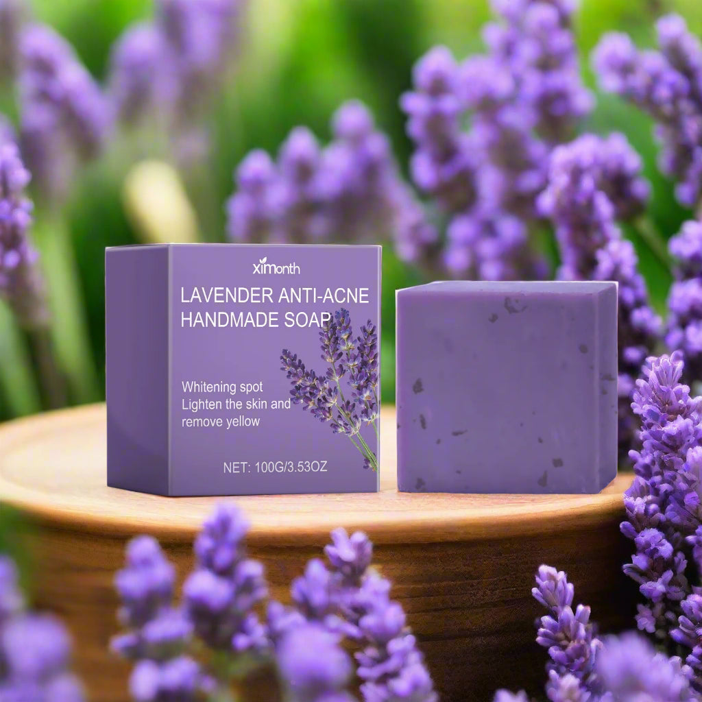 Lavender Oil Control Acne-Cleansing Soap For Cleansing Facial Skin Pores Oil Control Acne-Moisturizing Cleansing Soap