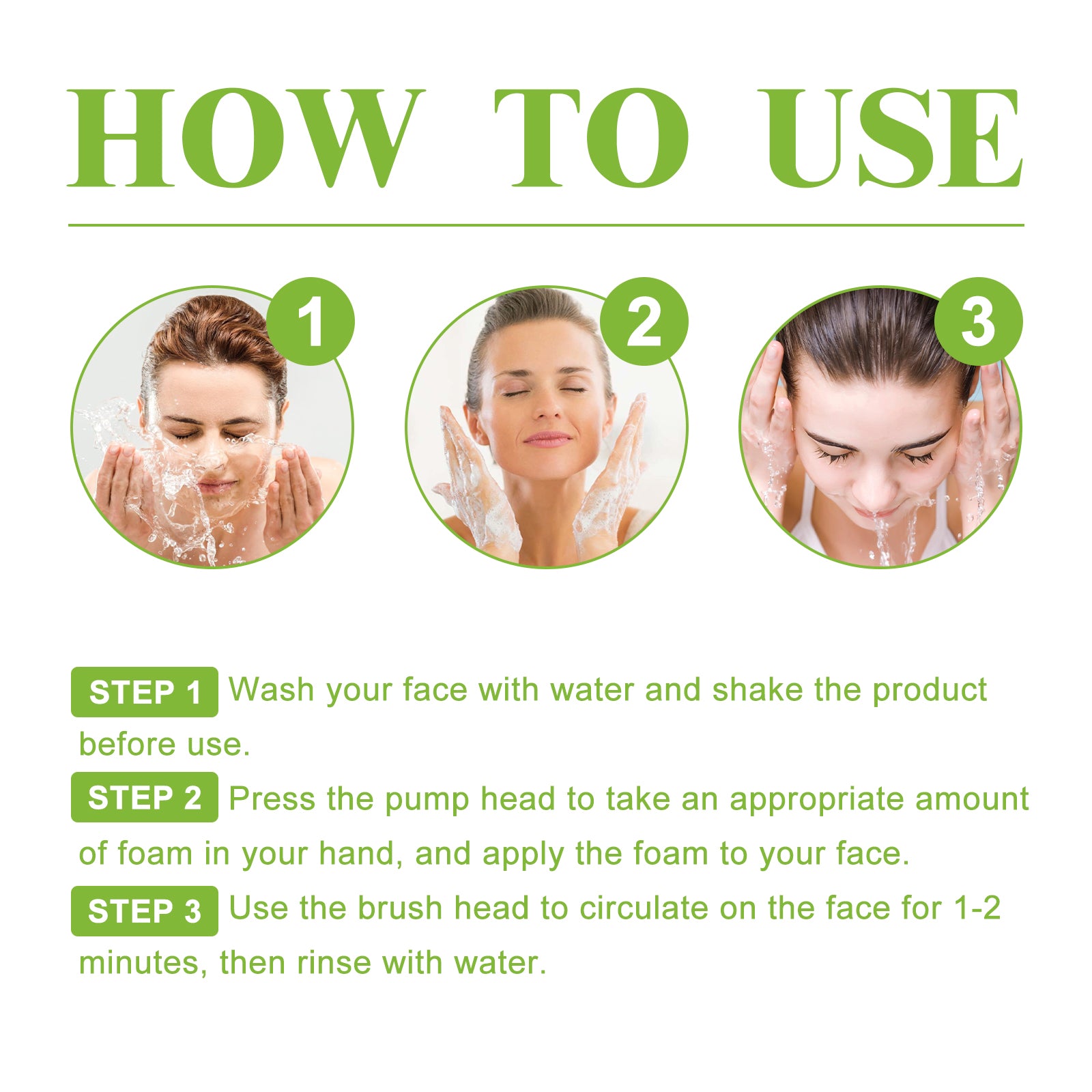 Green Tea Cleansing Mousse, A Deep Cleansing Facial Cleanser With Refreshing Oil Control And Wrinkle Reduction