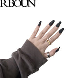 Fake Nails Set Stiletto Coffin Tips Press on Long False Nails with Glue 24 Beautiful Colors