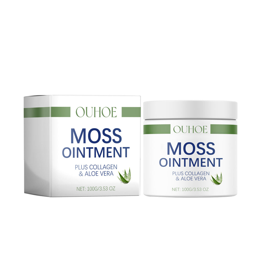 Anti-Aging Moss Moisturizing Ointment, Face Collagen Hydrating Anti-Wrinkle Aloe Essence Moisturizing Refreshing Cream