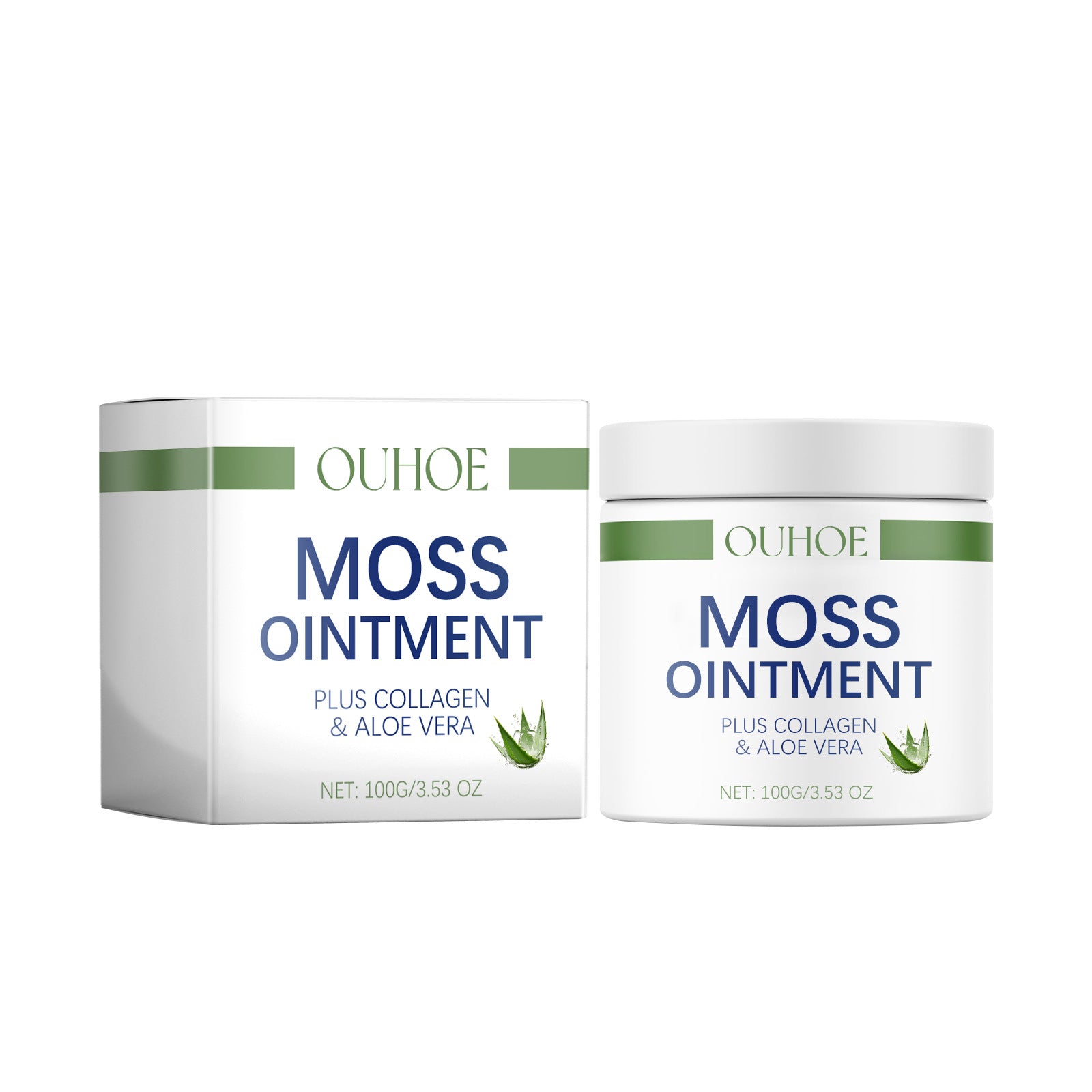 Anti-Aging Moss Moisturizing Ointment, Face Collagen Hydrating Anti-Wrinkle Aloe Essence Moisturizing Refreshing Cream
