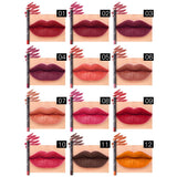 Twelve-color Lip Liner Waterproof Non-fading Matte Velvet Lipstick Pencil