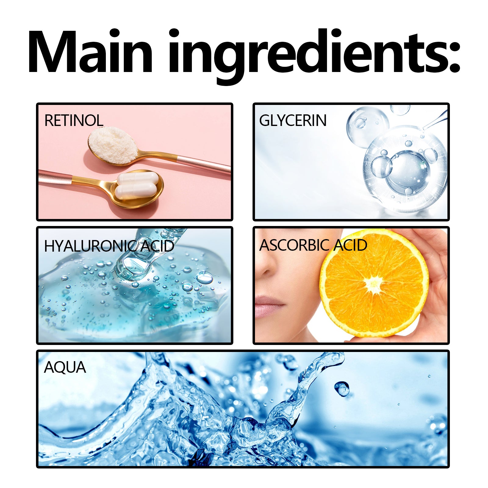 Retinol Face Serum, Hydrating Firming Facial Fine Lines Smooth Skin Anti-Wrinkle Serum