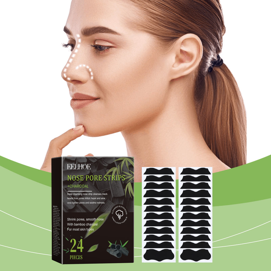 Bamboo Charcoal Nose Mask Gently Cleanses T Zone Of Face, Moisturizes Pores And Moisturizes Skin Nose Mask