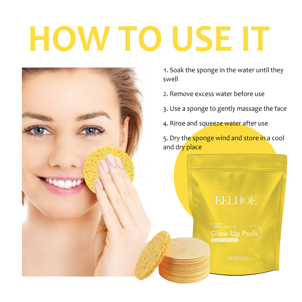 Turmeric Cleansing Pad Deeply Cleanses Skin, Removes Dirt, Controls Oil And Softens Exfoliated And Tender Skin