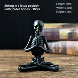 Skeleton Yoga Figurine Decoration Ornaments Skull Small Halloween Decorations
