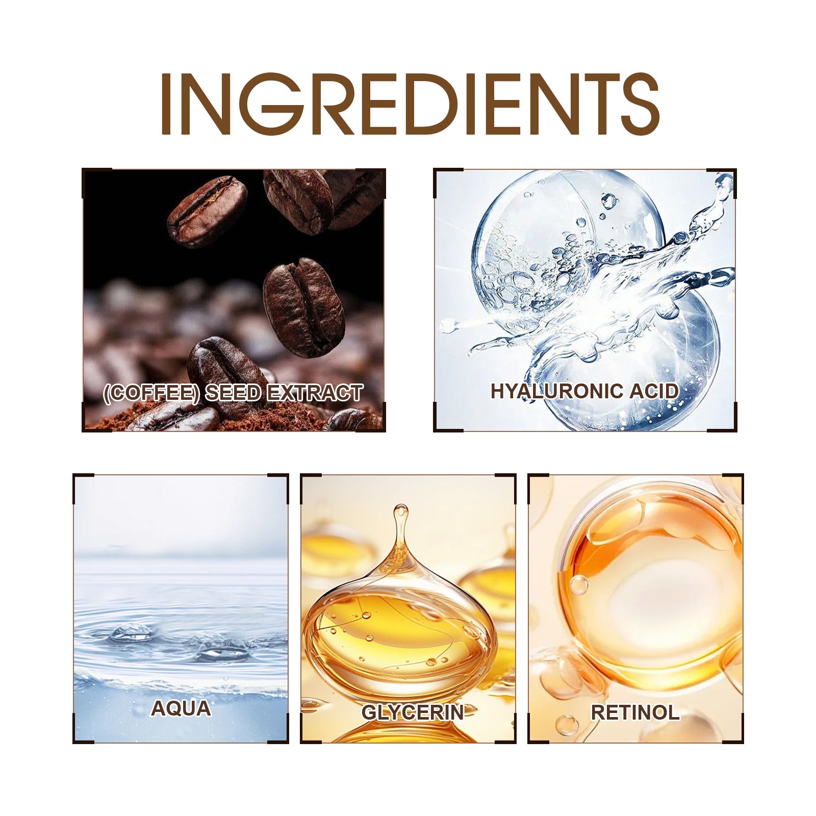 Retinol Coffee Anti-aging Face Cream Repair Damaged Skin Reduce Wrinkle Defects Soft Cream