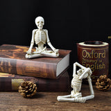 Skeleton Yoga Figurine Decoration Ornaments Skull Small Halloween Decorations