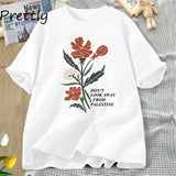 Don't Look Away From Palestine Flowers T-shirt