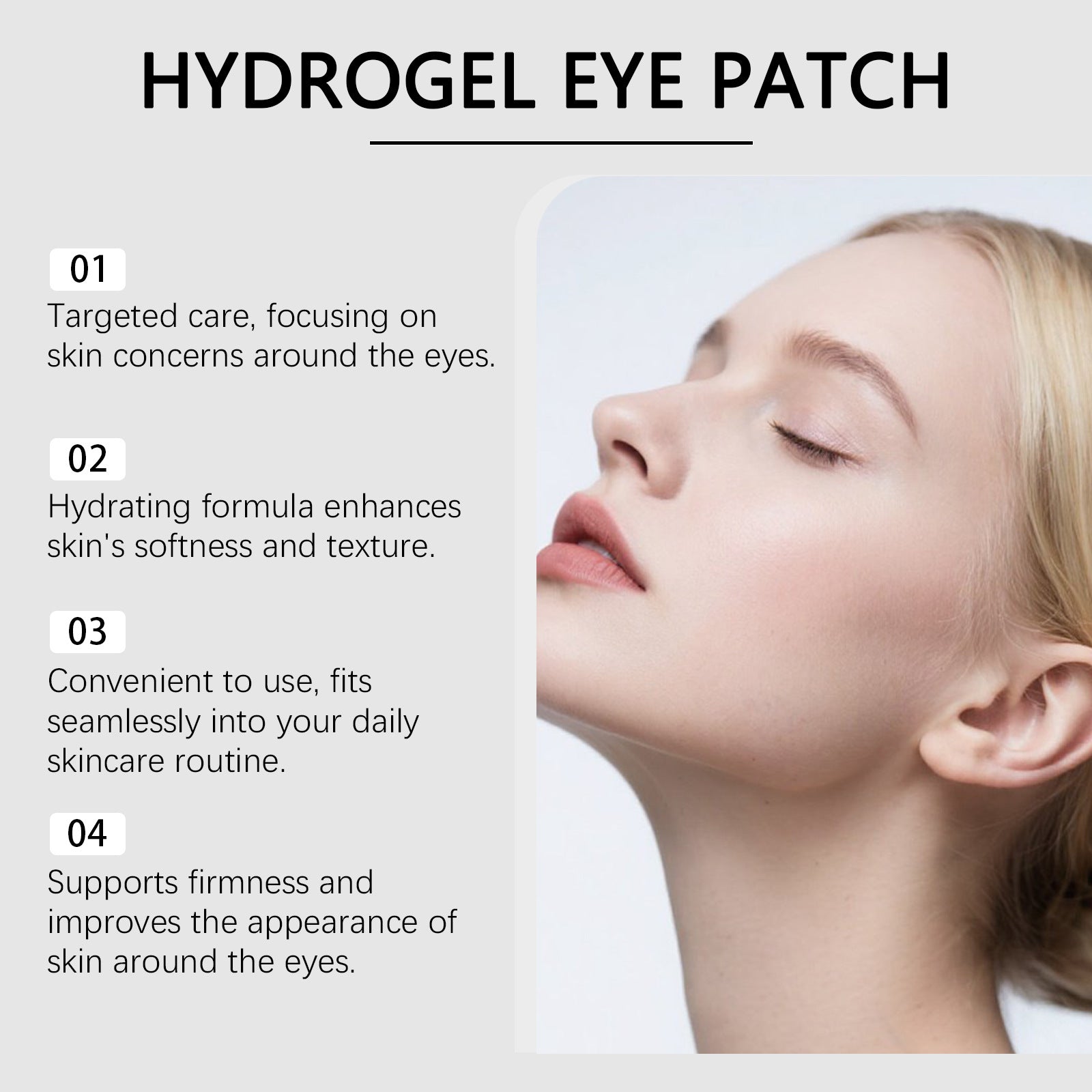 Hydrogel Peptide Collagen Under Eye Masks, Nourishing and Comfortable Gentle Daily Care for Fine Lines Eye Patches