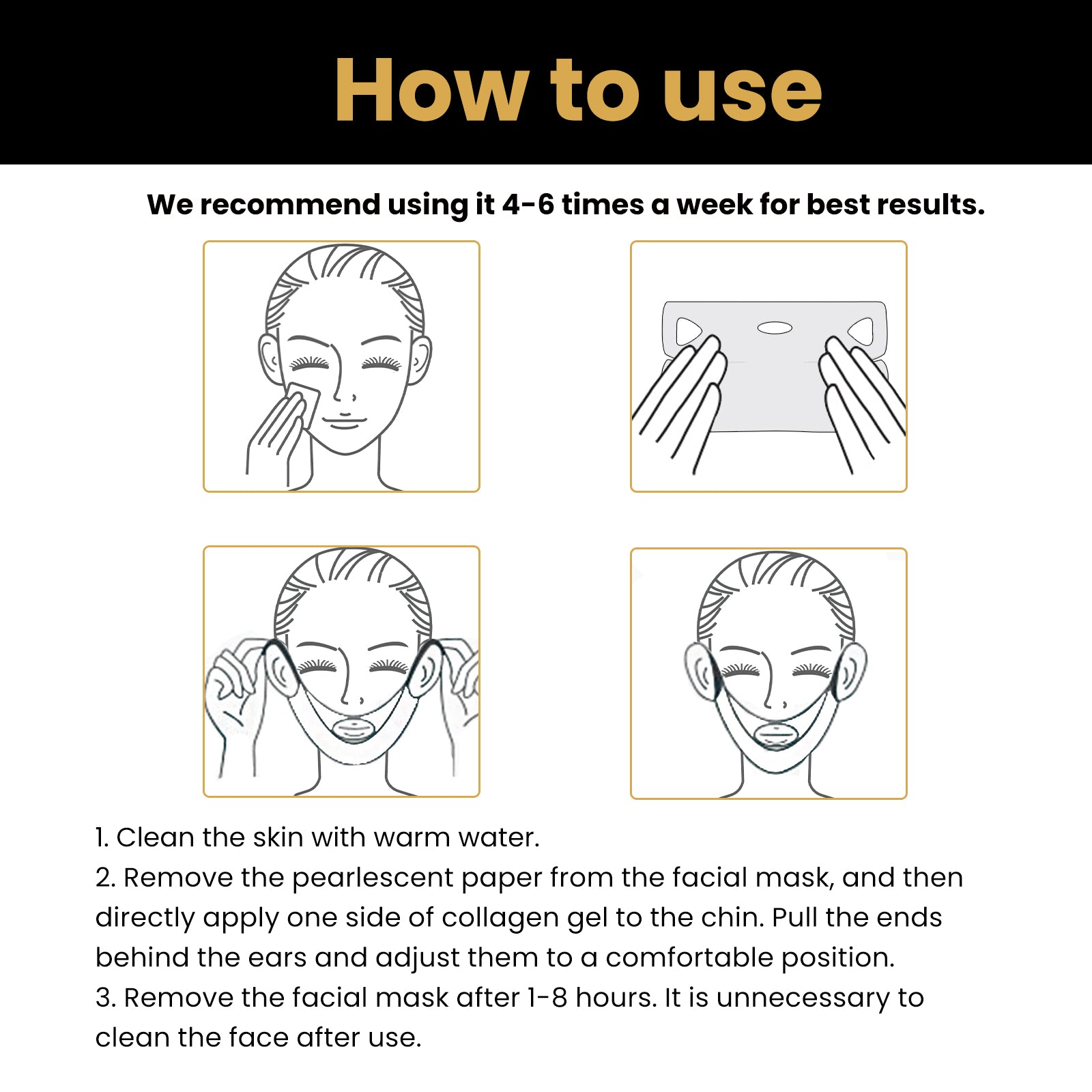 V-shaped Face Lifting Facial Mask, Tightens And Lifts Facial Skin Shapes Facial Mask