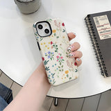 Floral Pretty Phone Case Apple 15 Double Layer Film Case 13pm Hard Case 14