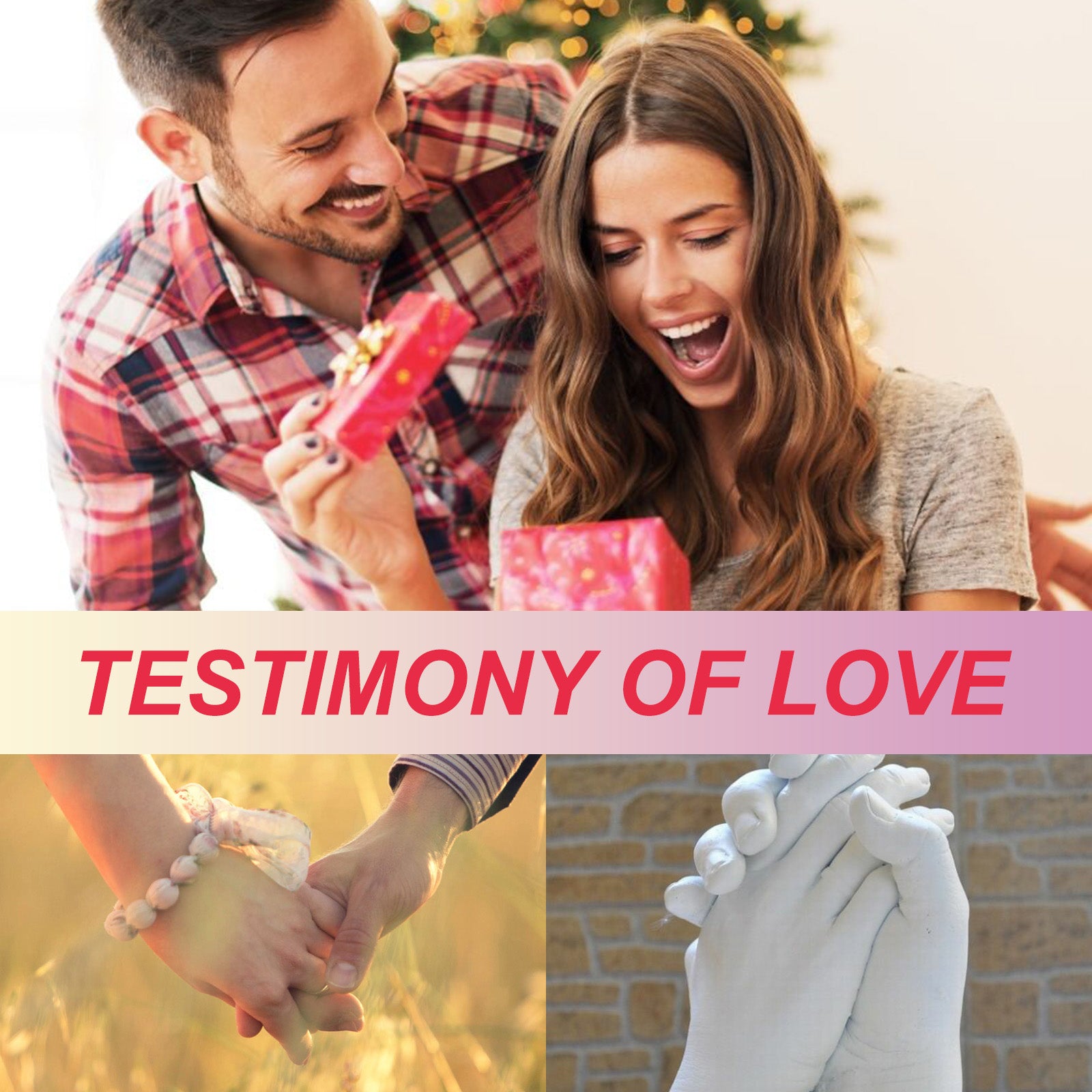 Couples Hand Model Clone Powder, DIY Gift 3D Hand Model Crafts Creative Home Decoration