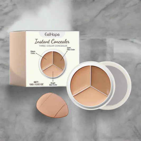 Three-Color Concealer Natural Cover Dark Eye Spots Bright Color Of Skin Concealer