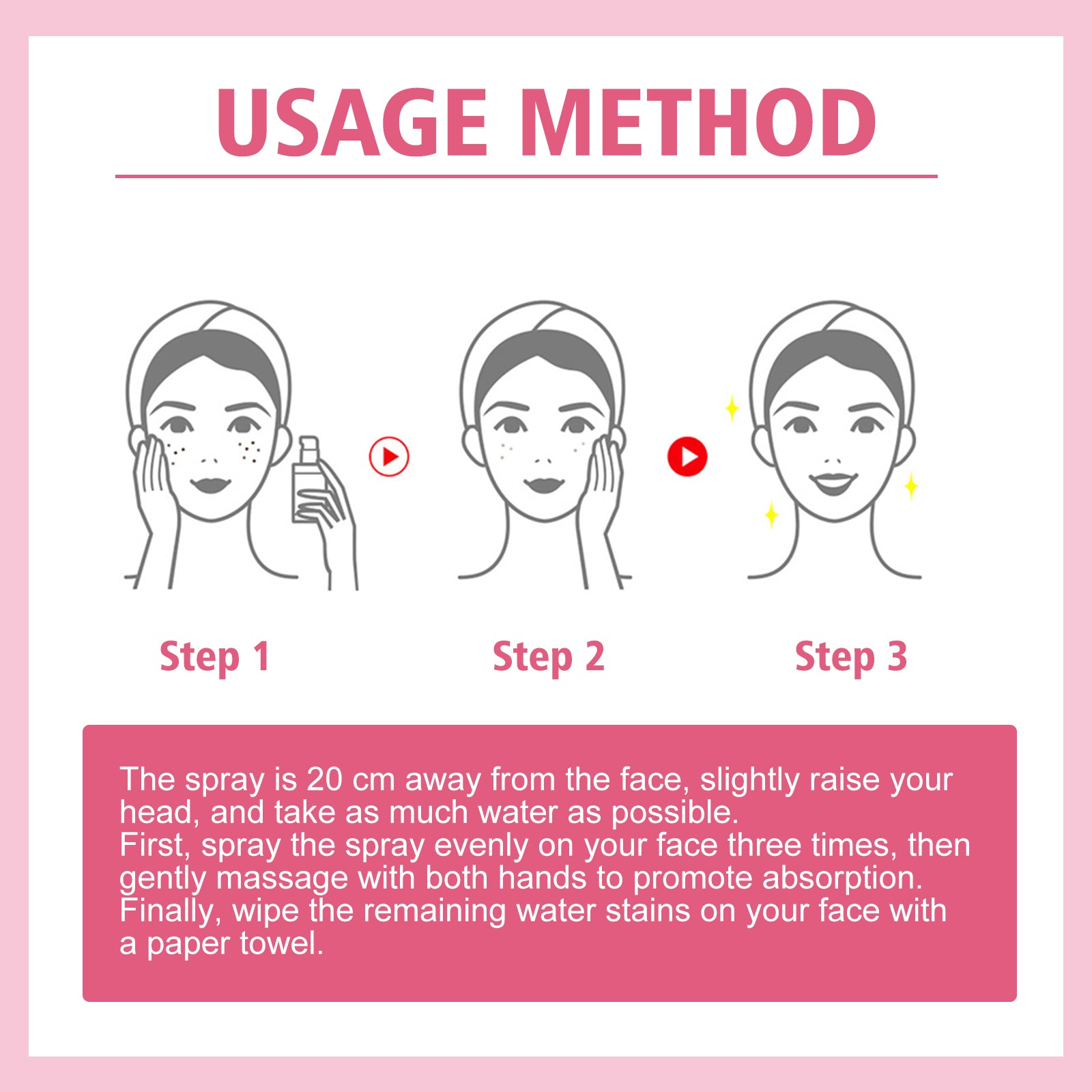 Rose Face Toner, Hydrating Refreshing Oil Control Fade Spots Toner