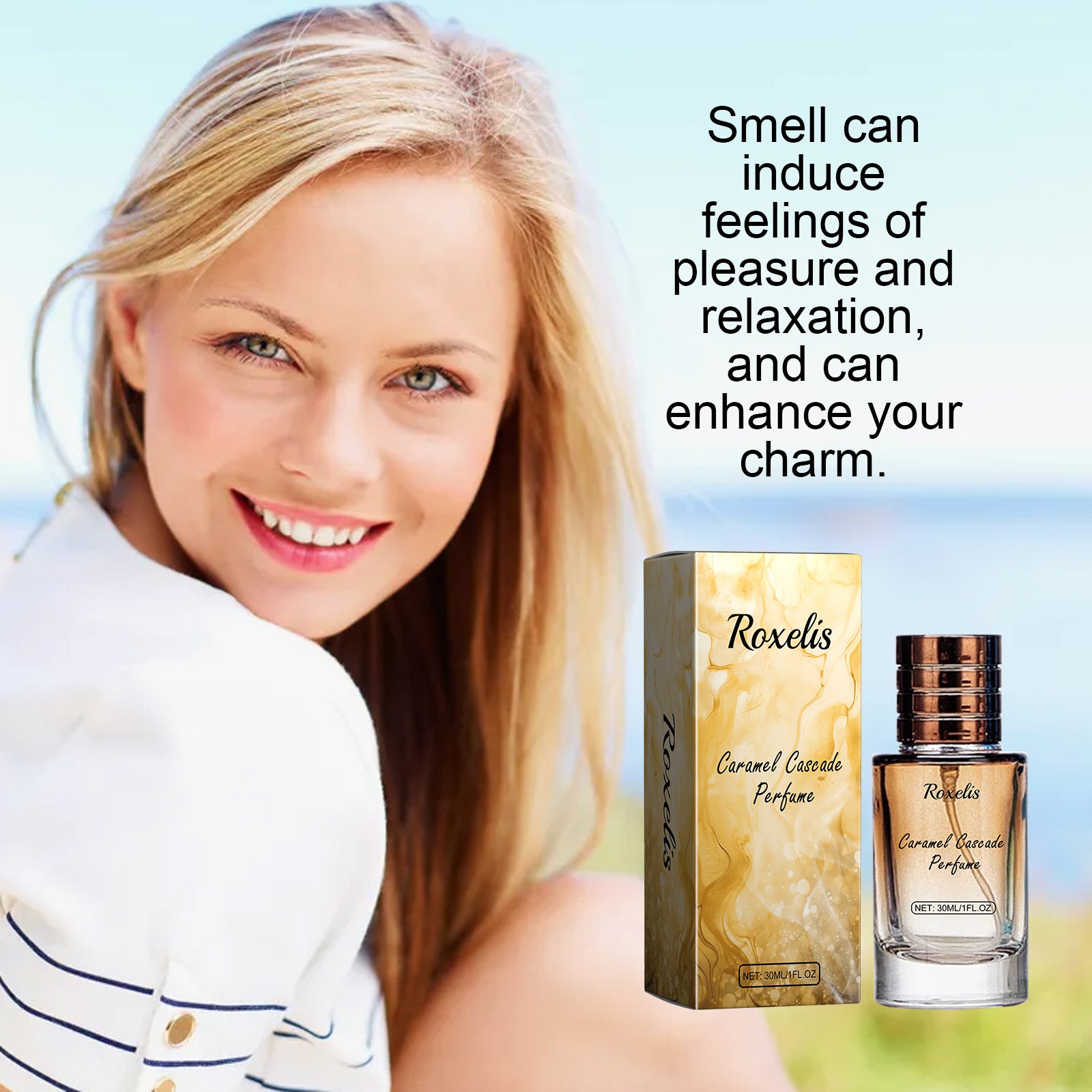 Caramel Cascade Perfume, Fresh Light Sweet Fragrance
