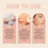 Compact Air Cushion Foundation (Natural Nude) Natural Lightweight Makeup with Cushion