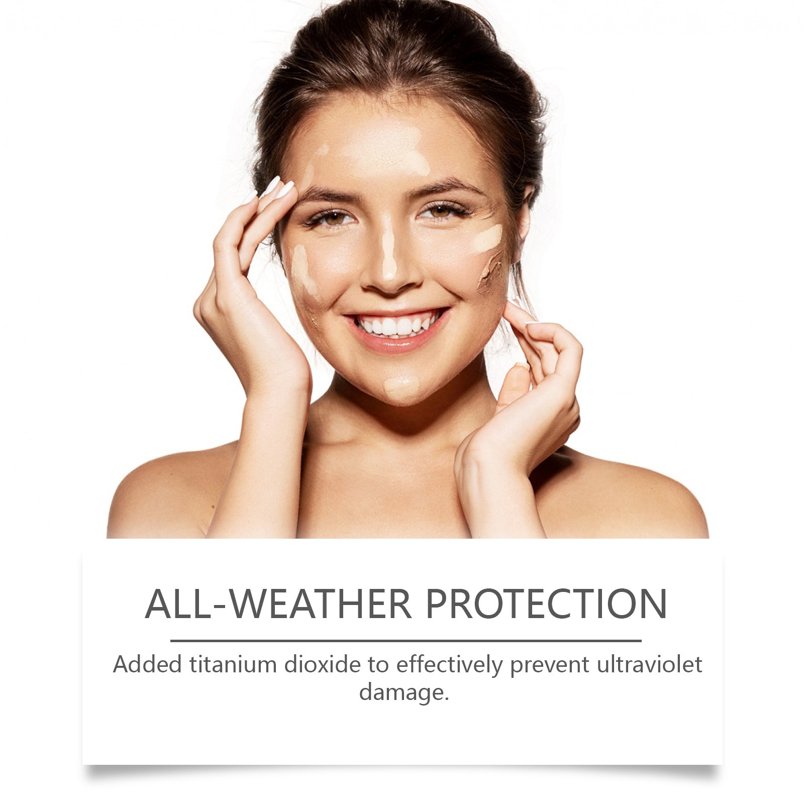 Gold Foundation Concealer, Natural Lightweight Skin Concealer Makeup, Moisturizing Liquid Foundation
